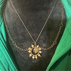 Chic Gold Circle Pendant Necklace